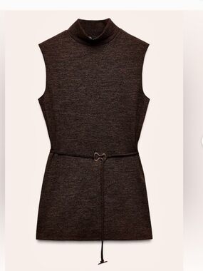 NEW Zara Taupe  BROWN Sleeveless Knit Top
🚨FIRM PRICE NO DISCOUNT